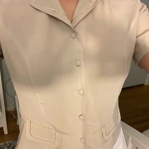women’s tan blouse